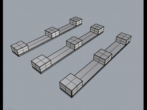 pallet pbr 1200mm x 1000mm 3Dモデル