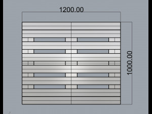 pallet pbr 1200mm x 1000mm 3Dモデル