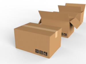 cardboard boxes collection 3D Model