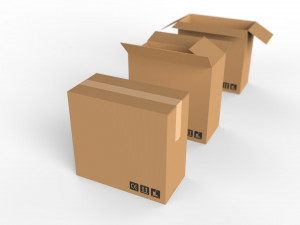 cardboard boxes collection 3D Model