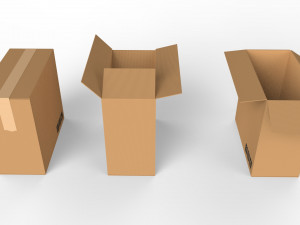 cardboard boxes collection 3D Model
