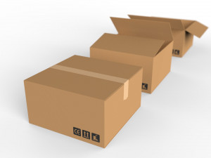 cardboard boxes collection 3D Model