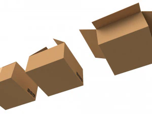 cardboard boxes collection 3D Model
