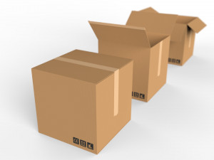 cardboard boxes collection 3D Model