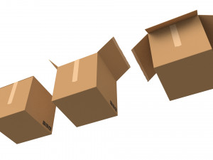 cardboard boxes collection 3D Model