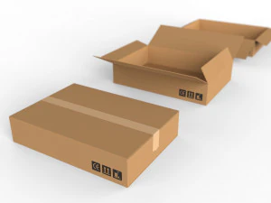 cardboard boxes collection 3D Model