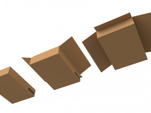 cardboard boxes collection 3D Model