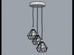 trybo wire pendant diamond Modelo 3D