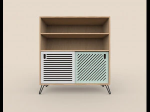 unit&agrave; media pointillee di grandi dimensioni Modello 3D