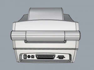 thermal label printer zebra gc420 t 3D Model