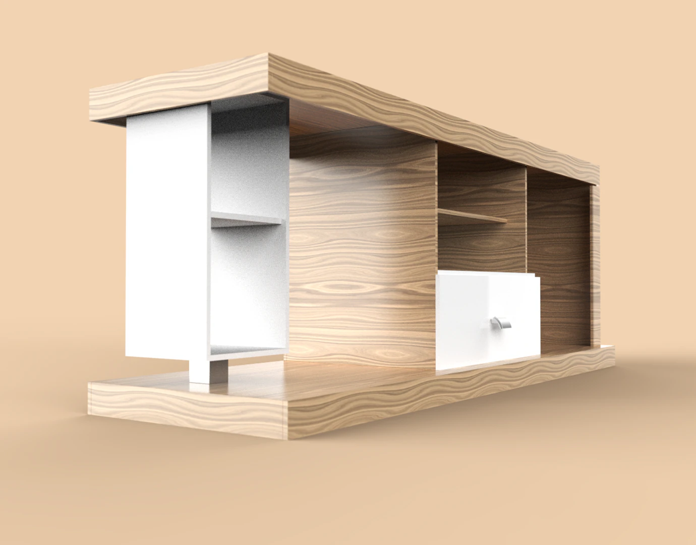 rack living room 01 3D Model .c4d .max .obj .3ds .fbx .stl .blend 