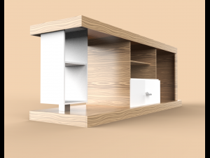 rack living room 01 Model 3D