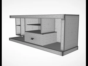 rack living room 01 3D Model
