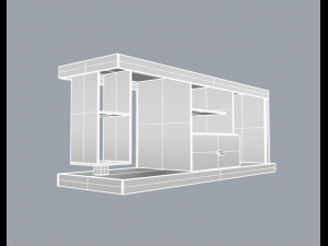 rack living room 01 Model 3D