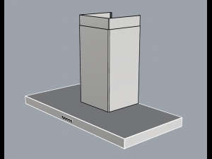 kobe brillia 42 inch range hood 3D Model