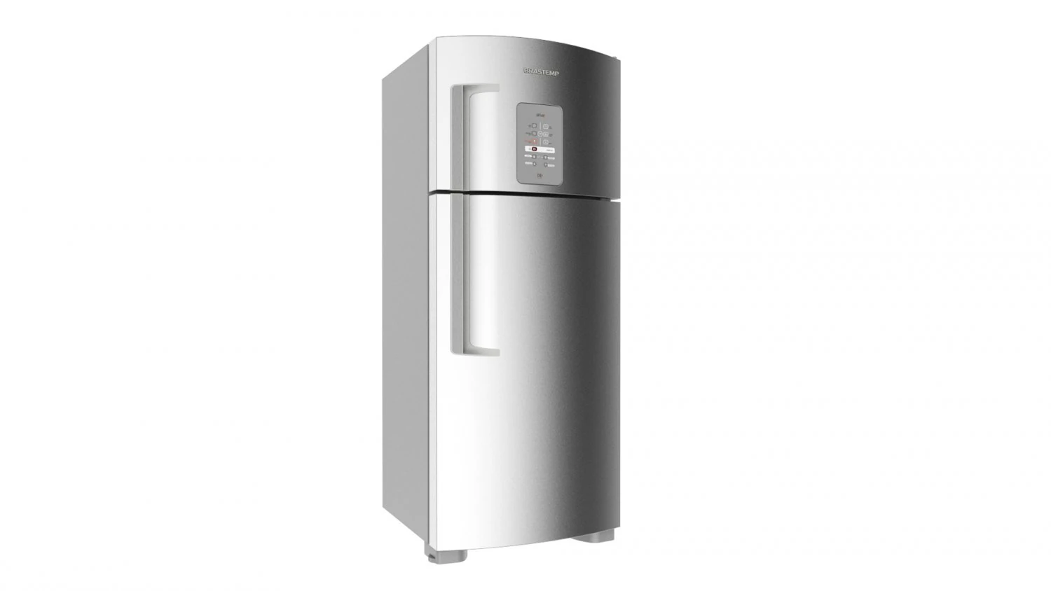 refrigerator brastemp ative stainless steal 3D Model .c4d .max .obj .3ds .fbx .stl .blend 