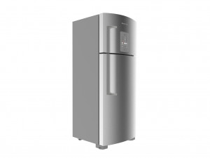 refrigerator brastemp ative stainless steal 3D Model