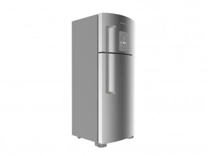 refrigerator brastemp ative stainless steal 3D Model