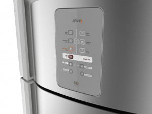 refrigerator brastemp ative stainless steal 3D Model