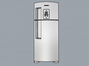 refrigerator brastemp ative stainless steal 3D Model