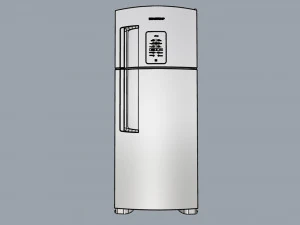 refrigerator brastemp ative stainless steal 3D Model