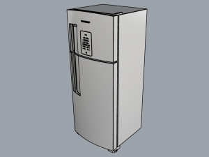 refrigerator brastemp ative stainless steal 3D Model