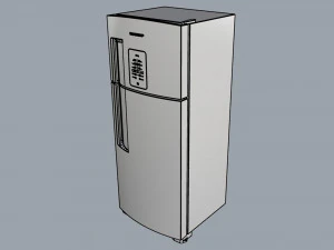 refrigerator brastemp ative stainless steal 3D Model