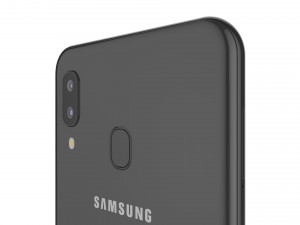 samsung galaxy a20 black Model 3D