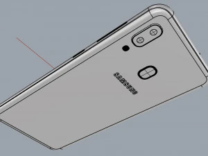 samsung galaxy a20 blue 3D Model