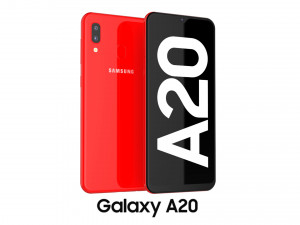 samsung galaxy a20 red 3D मॉडल