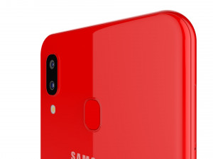 samsung galaxy a20 red 3D Model