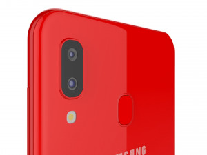 samsung galaxy a20 red 3D Model