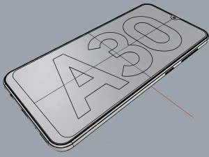 samsung galaxy a30 blue 3D Model