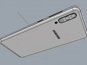 samsung galaxy a50 black 3D Model