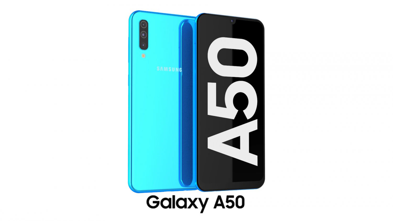 samsung galaxy a50 blue 3D Model .c4d .max .obj .3ds .fbx .stl .blend 
