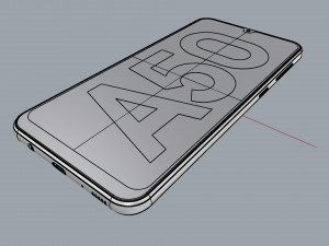 samsung galaxy a50 blue 3D Model