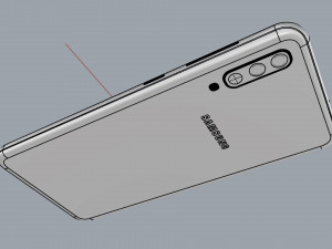 samsung galaxy a50 blue 3D Model