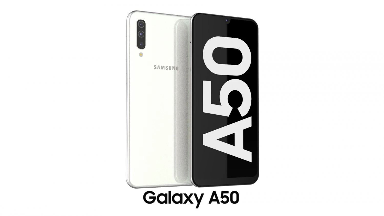 samsung galaxy a50 white 3D Model .c4d .max .obj .3ds .fbx .stl .blend 