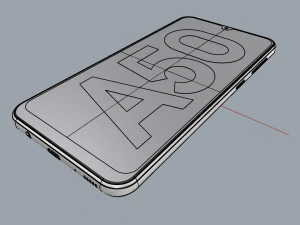 samsung galaxy a50 white 3D Model