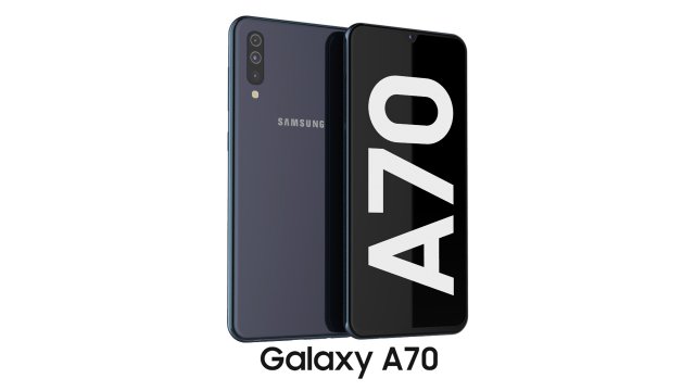 samsung galaxy a70 black Modelo 3D .c4d .max .obj .3ds .fbx .stl .blend 