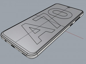 samsung galaxy a70 black Modelo 3D