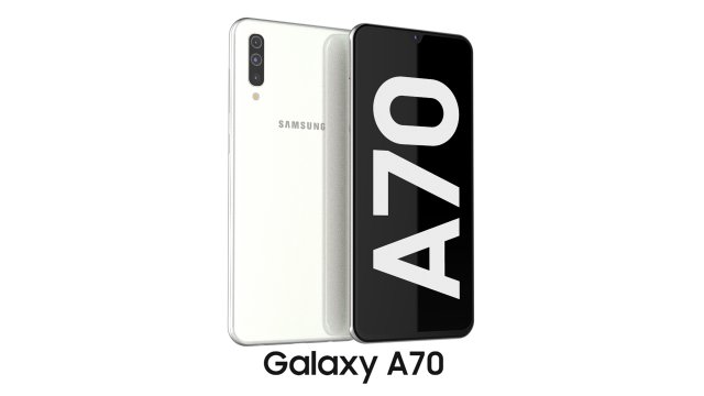 samsung galaxy a70 white Modèle 3D .c4d .max .obj .3ds .fbx .stl .blend