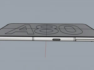 samsung galaxy a80 angel gold 3D Model
