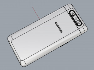 samsung galaxy a80 angel gold 3D Model