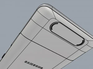 samsung galaxy a80 angel gold 3D Model
