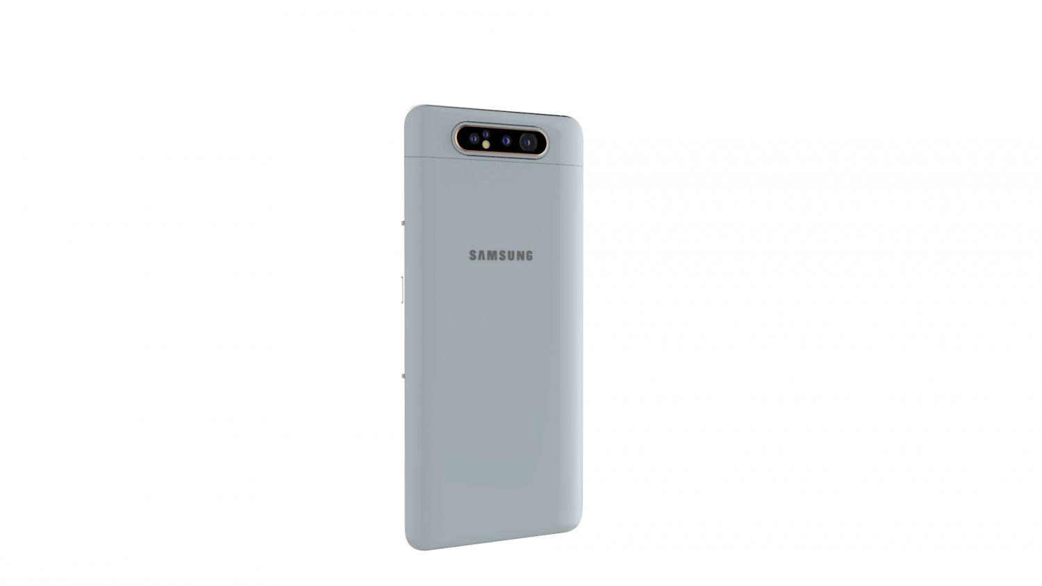 samsung galaxy a80 ghost white 3D Модель in Телефоны 3DExport