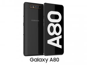 samsung galaxy a80 phantom black 3D Model