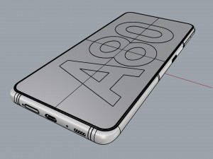 samsung galaxy a80 phantom black 3D Model