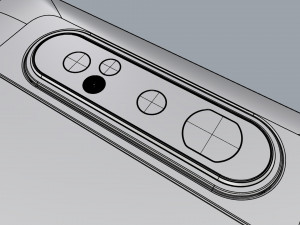 samsung galaxy a80 phantom black 3D Model