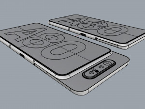 samsung galaxy a80 phantom black 3D Model